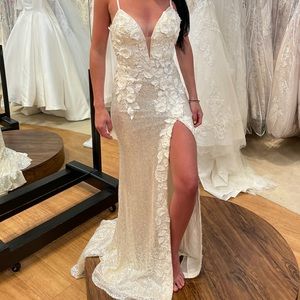 Jovani 1012 Floral Appliques Backless Prom Dresses